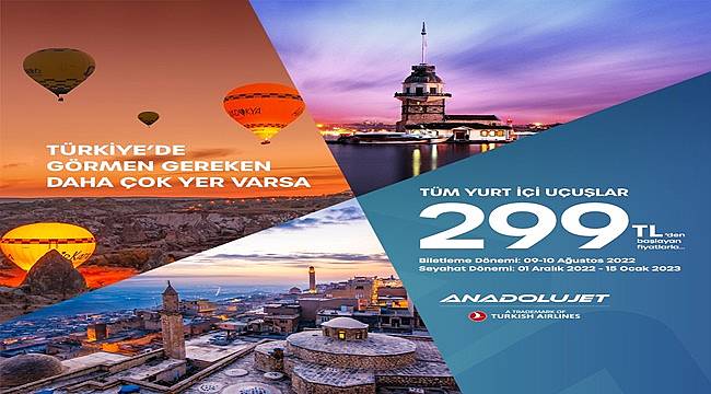 Anadolu Jet 299 liradan bilet satıyor