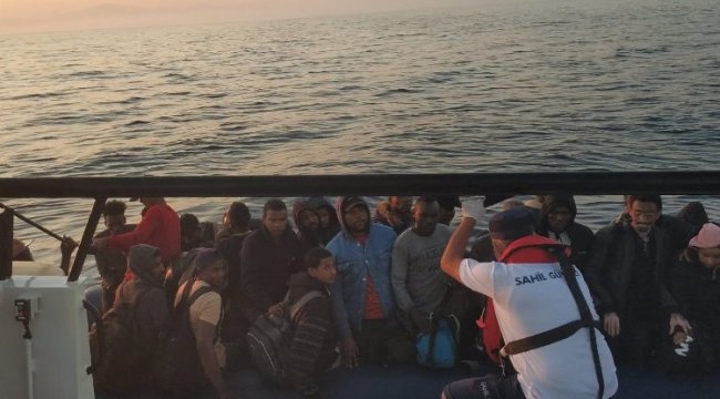 Aydın Kuşadası'nda 35 düzensiz göçmen yakalandı
