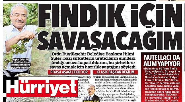 Başkan Güler fındık için gözdağı verdi