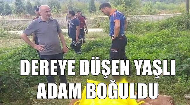 Dereye düşen yaşlı adam boğuldu