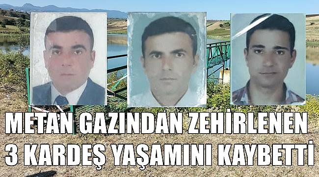 Metan gazından zehirlenen 3 kardeş toprağa verildi