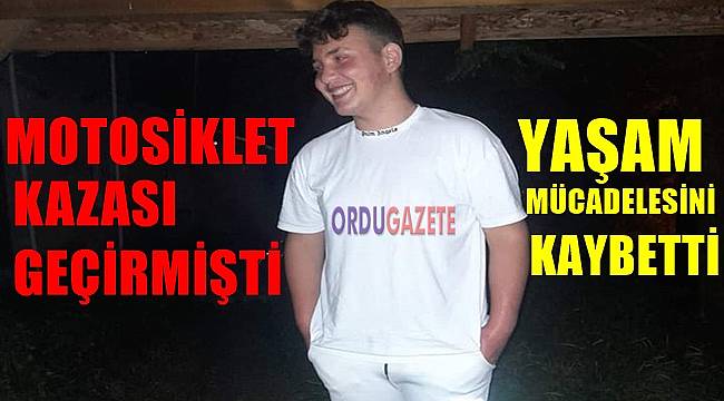 Ordu&#039;da 16 yaşındaki genç motosiklet kazasında hayatını kaybetti