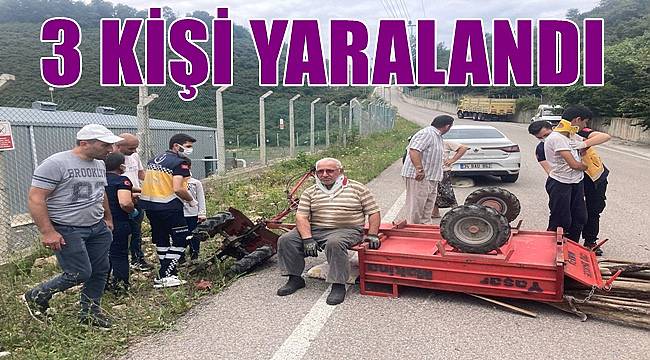 Ordu'da tarım aracı kazasında 3 kişi yaralandı