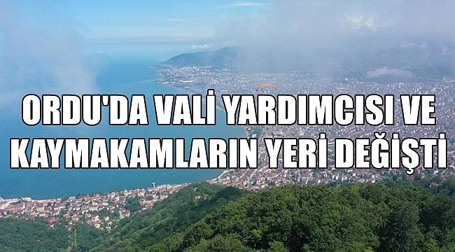 Ordu'da vali yardımcısı ve kaymakamların yeri değişti