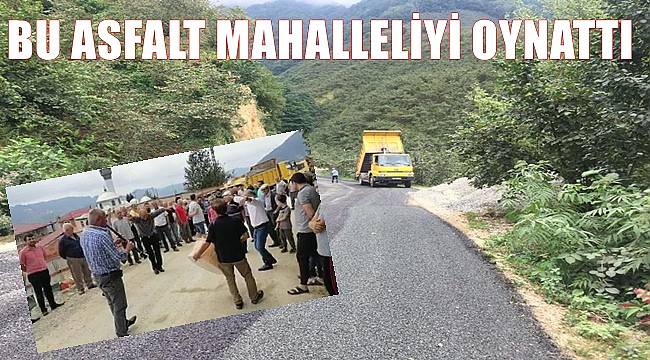 Ordu&#039;da yol asfaltlandı mahalleli davulla oynadı