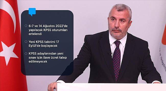 ÖSYM Başkanı Ersoy: 31 Temmuz&#039;da yapılan KPSS oturumları iptal edildi