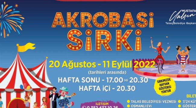 Talas'ta sirk heyecanı