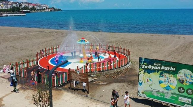Ünye su parkı çocukların neşesini katladı