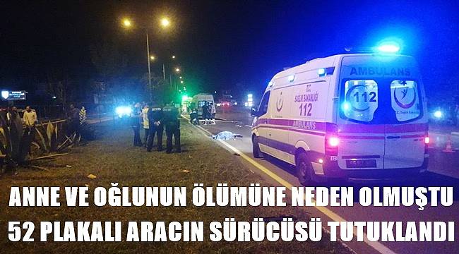 52 Ordu plakalı aracın sürücüsü tutuklandı