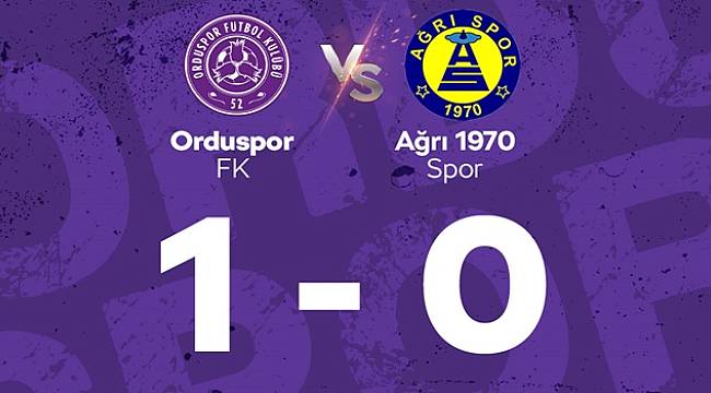 52 Orduspor Ağrıspor&#039;u tek golle geçti