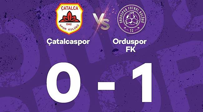 52 Orduspor Çatalcaspor'u 1-0 yendi