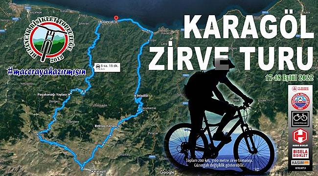 Bisikletçiler Karagöl Zirveye tırmanacak