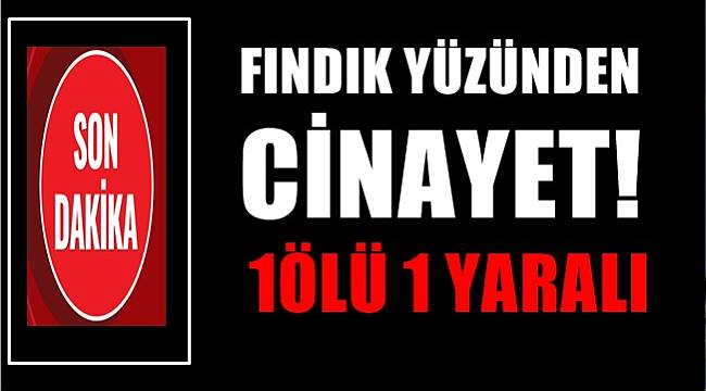 Fındık yüzünden cinayet işlendi!