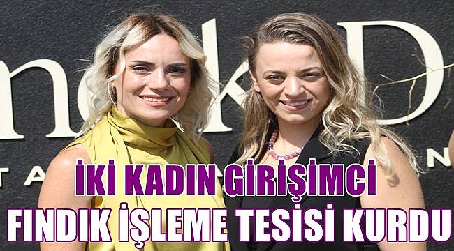 İki kadın girişimci fındık işleme tesisi kurdu