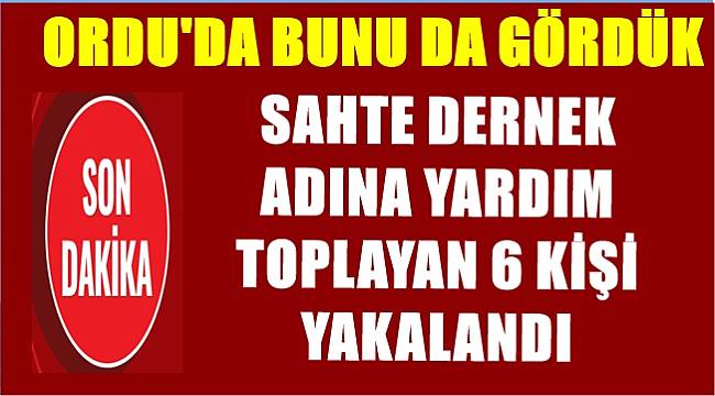 Ordu'da sahte dernek adına fındık toplayan 6 kişi yakalandı