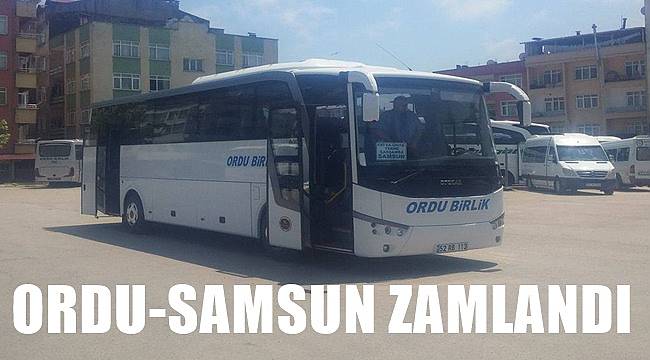 Ordu - Samsun yolcu ücretlerine zam yapıldı
