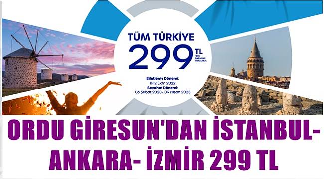 Anadolu Jet&#039;ten kampanya uçak bilet  299 TL
