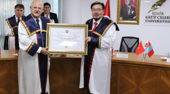 Moğolistan Meclis Başkanı Gombojav&#039;a İKÇÜ&#039;den &#039;fahri doktora&#039;