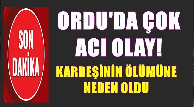 Ordu'da çok acı olay