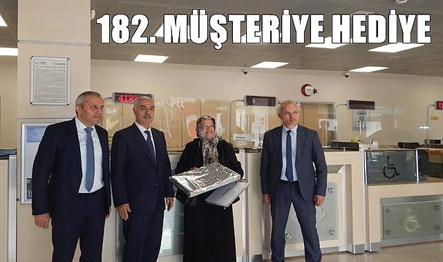 Ordu&#039;da PTT 182. müşteriye ödül verdi