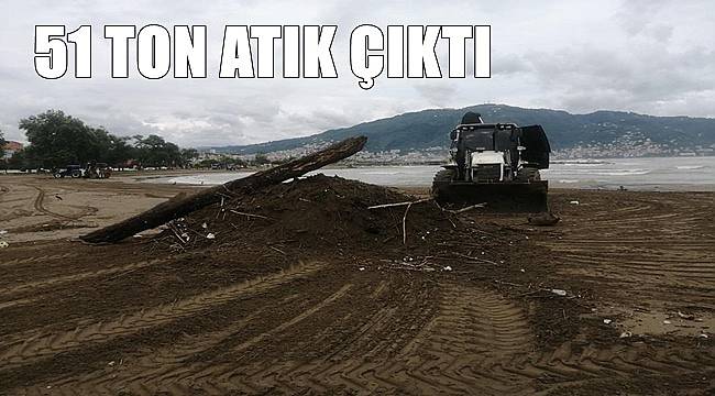 Ordu'da sahilden 51 ton atık çıktı