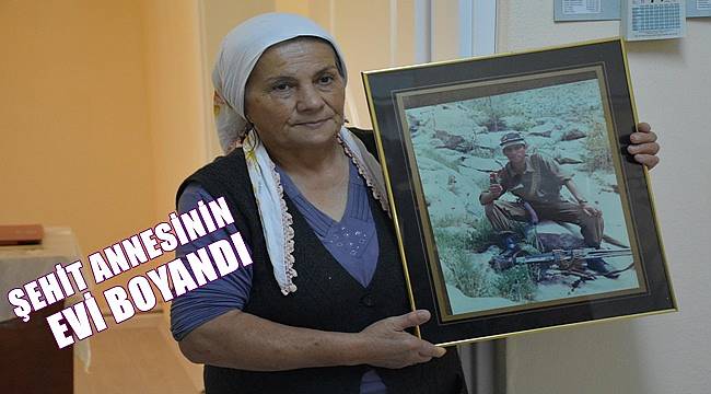 Ordu&#039;da şehit annesinin evi boyandı
