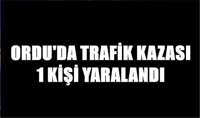 Ordu&#039;da trafik kazasında 1 kişi yaralandı