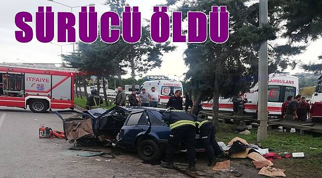 Otomobil parçalandı sürücü öldü