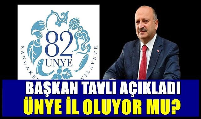 Başkan Tavlı açıkladı: Ünye il oluyor mu?