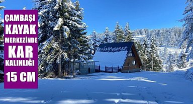 Çambaşı Kayak Merkezi'nde kar kalınlığı 15 cm ölçüldü