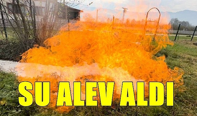 Düzce'de yanan su incelenmeye alındı