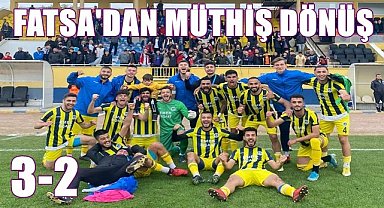 Fatsa Belediyespor 2-0 geriye düştüğü maçı kazandı