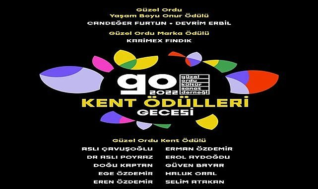 Güzel Ordu Kent Ödüllerini Alanlar Açıklandı