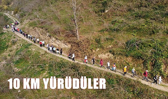 Ordu'da doğaseverler 10 Km yürüdü