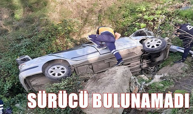 Ordu'da kaza yapan otomobilin sürücüsü aranıyor