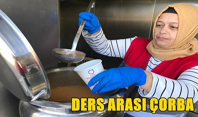 Ordu&#039;da öğrencilere ders arası çorba dağıtılıyor