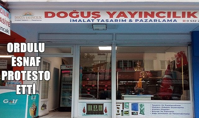 Ordulu kırtasiyeci pirinç, makarna satarak marketleri protesto etti