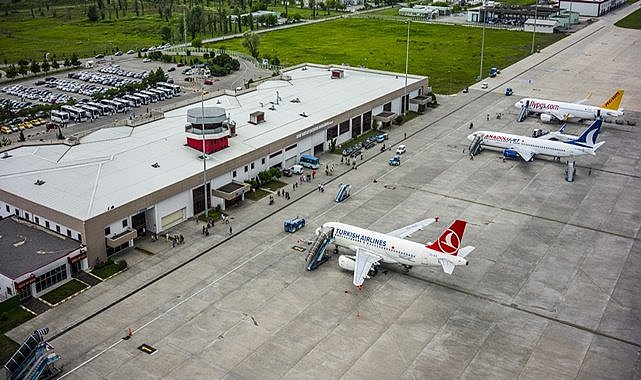 Samsun Çarşamba Havalimanı 10 ayda 1 milyon yolcuyu aştı