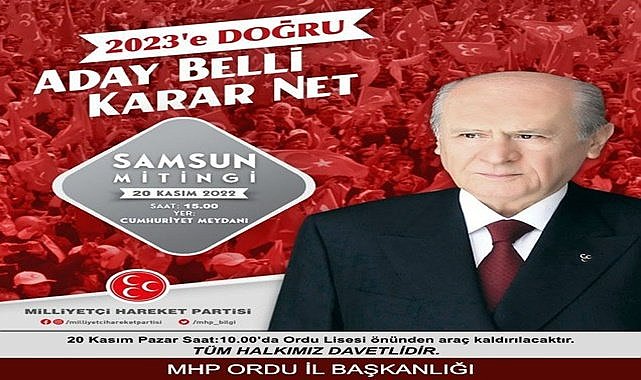 Şanlıtürk Orduluları Bahçeli'nin Samsun mitingine davet etti