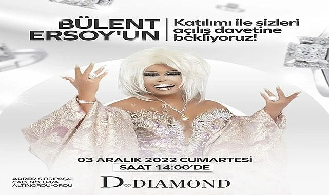 Ünlü Sanatçı Bülent Ersoy Ordu'ya geliyor