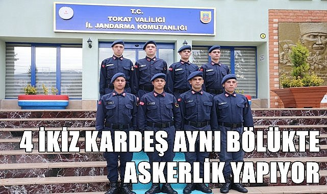 4 ikiz kardeş aynı bölükte askerlik yapıyor
