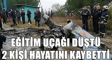 Bursa'da eğitim uçağı düştü iki kişi hayatını kaybetti