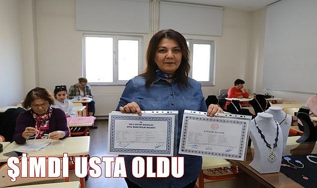 Kursiyer olarak başladığı kursta usta öğretici oldu