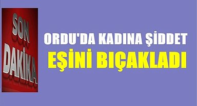Ordu'da eşini bıçakla yaraladı