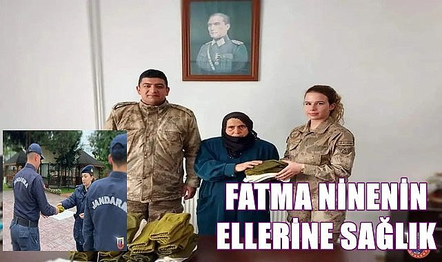 Ordulu Fatma Nine Mehmetçik için çorap ördü
