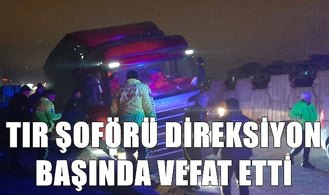 Tır şoförü direksiyon başında kalp krizi geçirdi