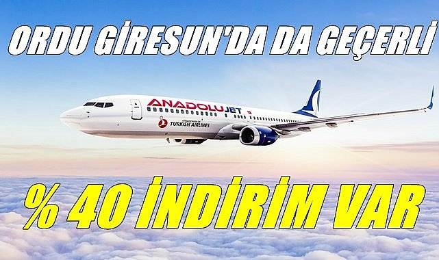 Anadolu Jet&#039;ten yurtiçi uçuşlarda yüzde 40 indirim