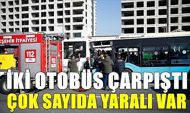 Belediye otobüsü halk otobüsüne çarptı