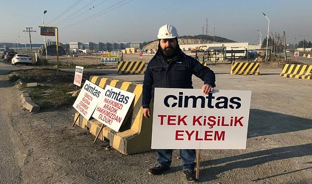 Bursa Serbest Bölge&#039;de tek kişilik eylem