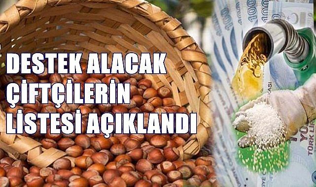 Para alacak fındık üreticilerinin listesi açıklandı